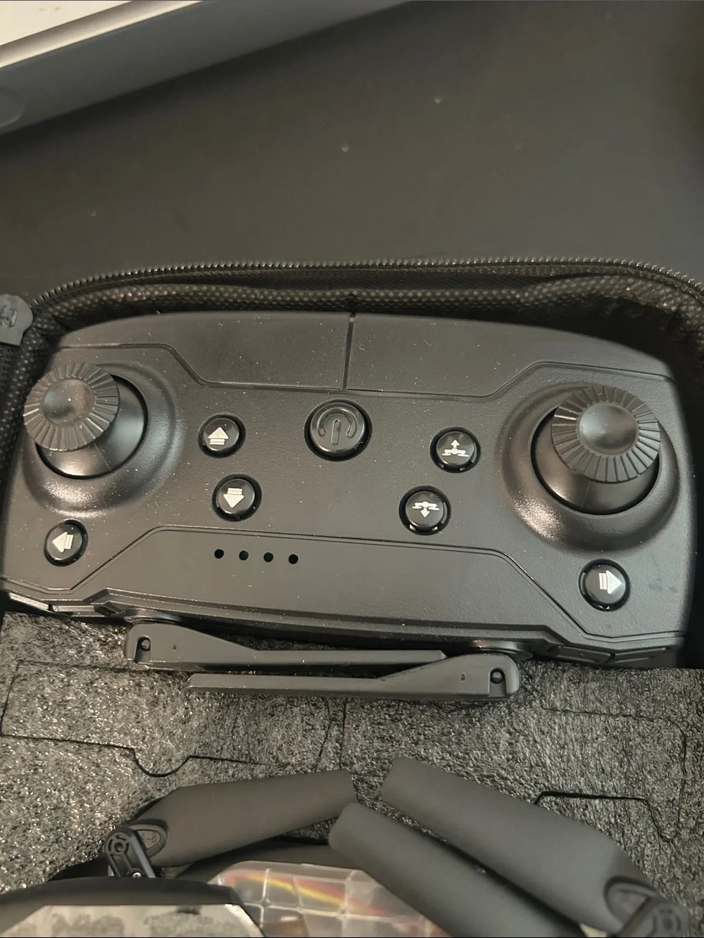 Compact Foldable Black Drone with Remote Controller